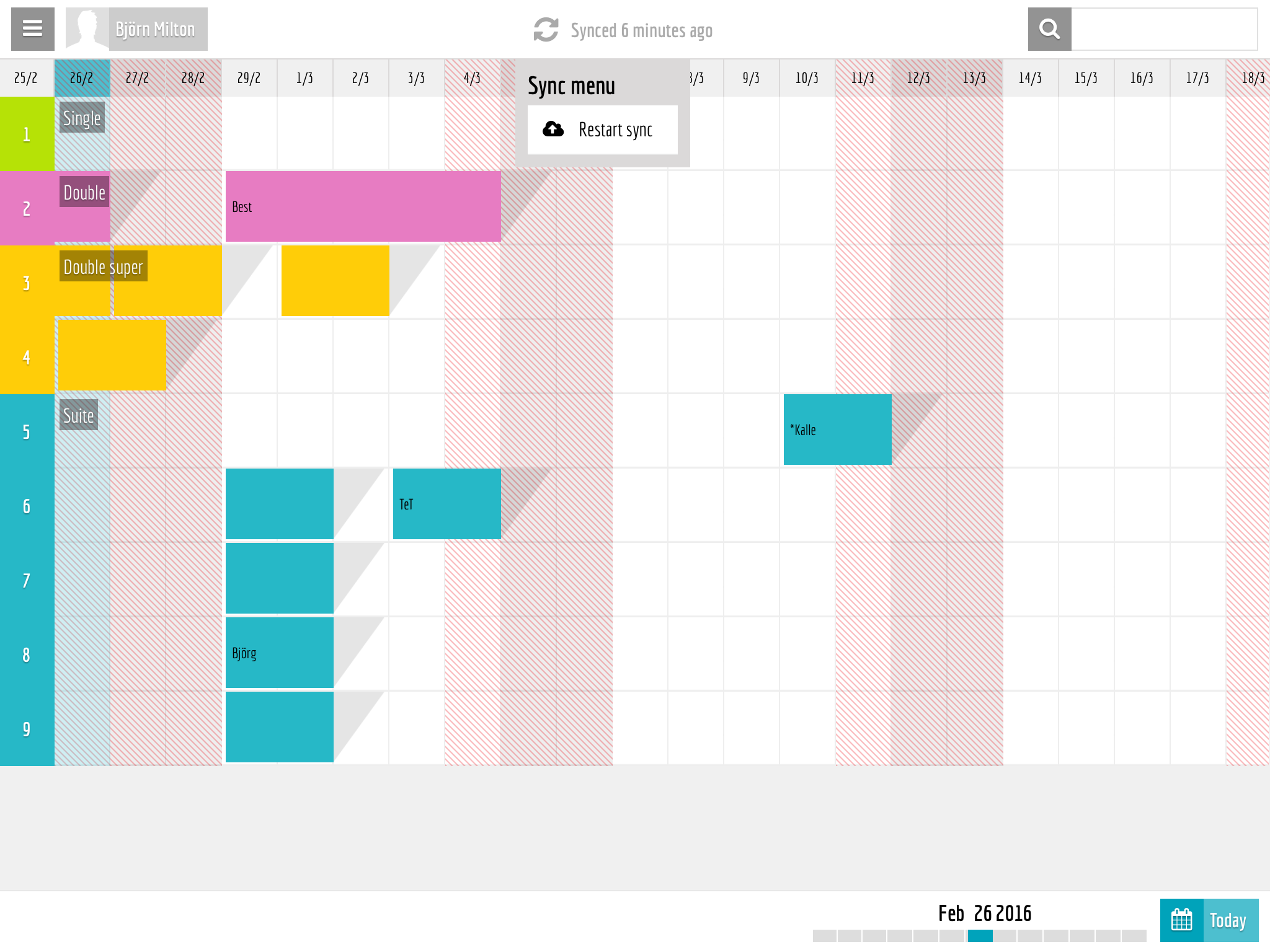 New view for pricing and availability rules